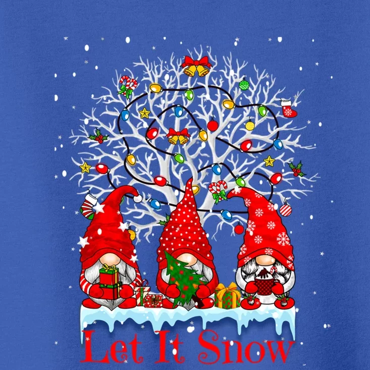 Gnome Let It Snow Christmas Lights Hanukkah Holiday Presents Cute Gift Toddler T-Shirt