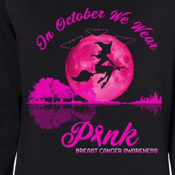 Guitar Lake In October We Wear Pink Breast Cancer Halloween Womens California Wash Sweatshirt