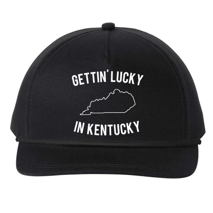 Gettin Lucky In Kentucky Snapback Five-Panel Rope Hat