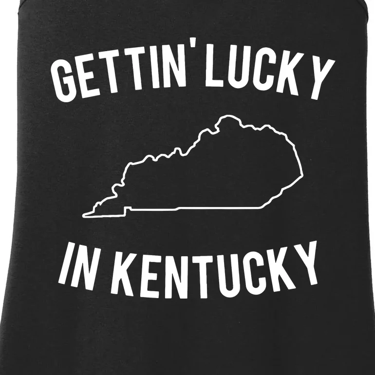 Gettin Lucky In Kentucky Ladies Essential Tank