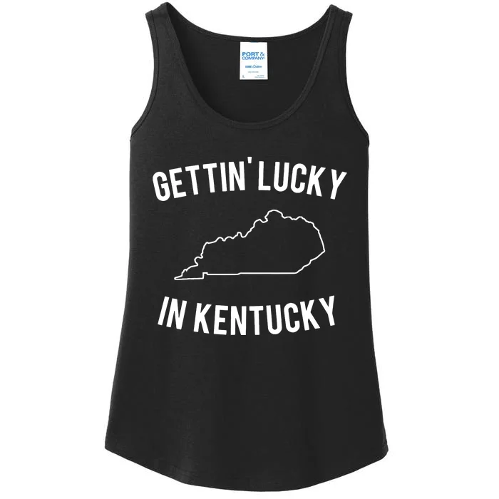 Gettin Lucky In Kentucky Ladies Essential Tank