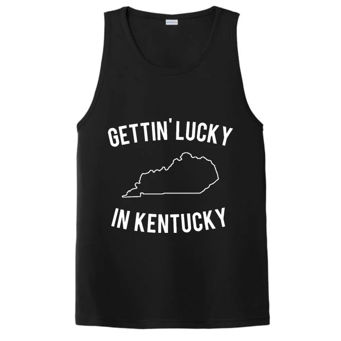 Gettin Lucky In Kentucky Performance Tank