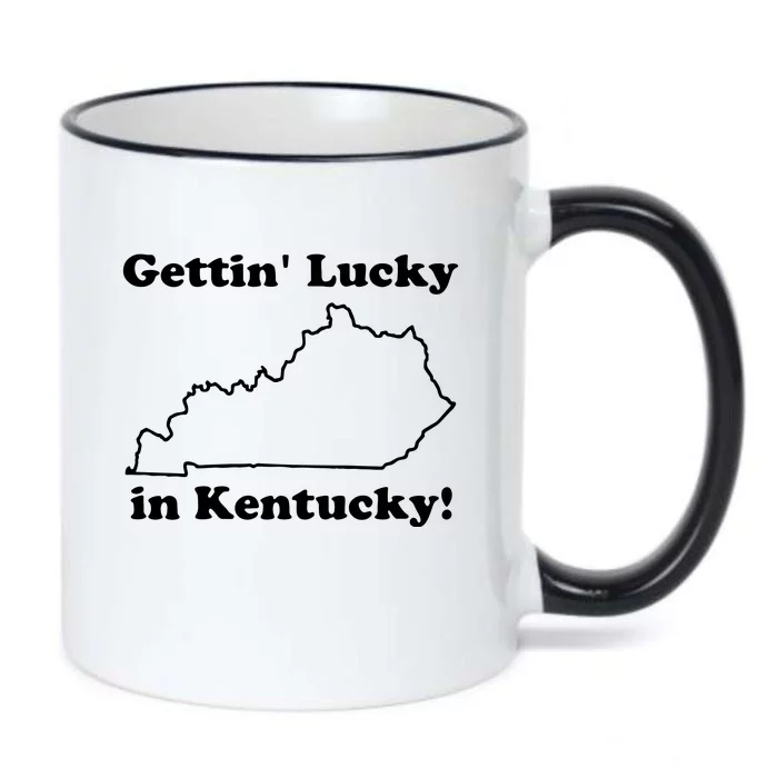 Gettin Lucky In Kentucky Black Color Changing Mug