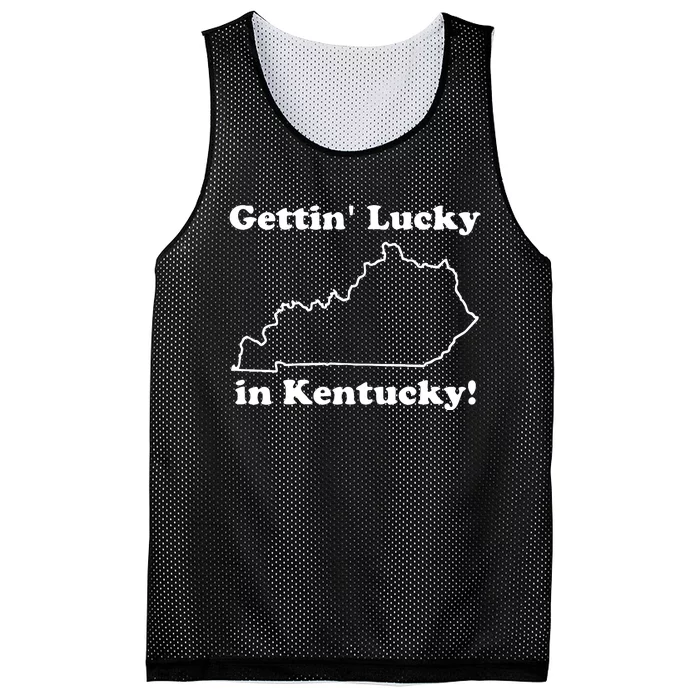 Gettin Lucky In Kentucky Mesh Reversible Basketball Jersey Tank