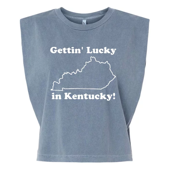 Gettin Lucky In Kentucky Garment-Dyed Women's Muscle Tee