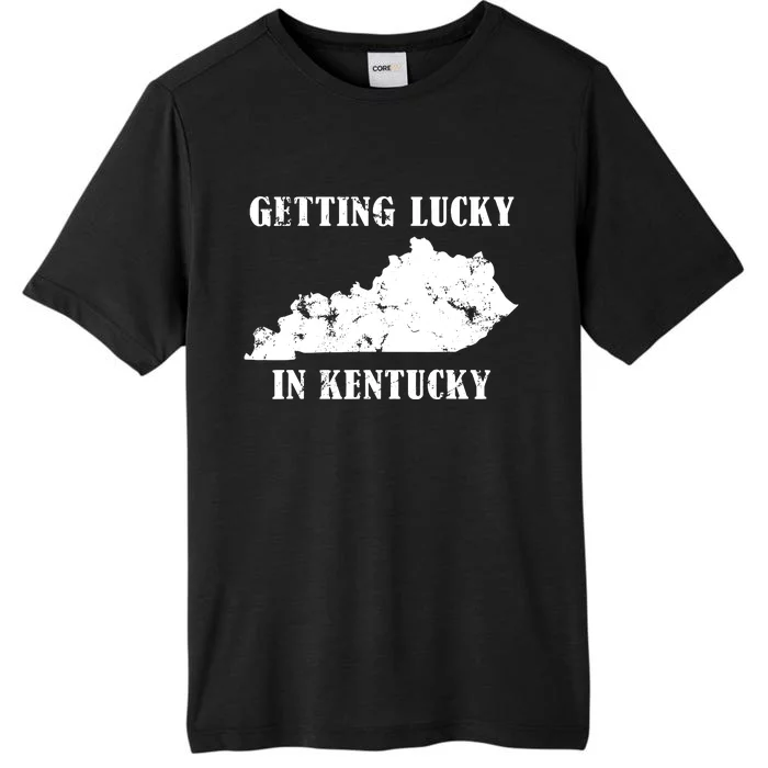 Getting Lucky In Kentucky Distressed Kentucky ChromaSoft Performance T-Shirt