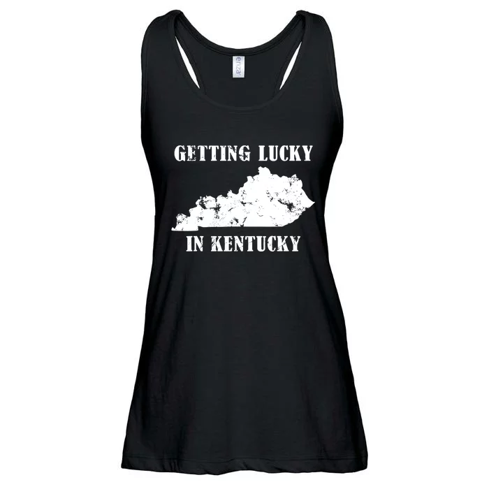 Getting Lucky In Kentucky Distressed Kentucky Ladies Essential Flowy Tank