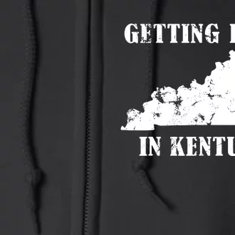 Getting Lucky In Kentucky Distressed Kentucky Full Zip Hoodie