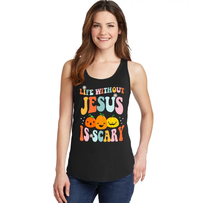 groovy Life is Scary Without Jesus Halloween Ladies Essential Tank