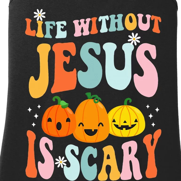 groovy Life is Scary Without Jesus Halloween Ladies Essential Tank