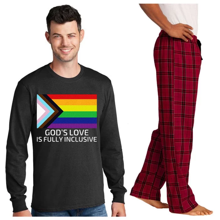 Gods Love Is Fully Inclusive Lgbtqia+ G.A.Y Pride Christian Long Sleeve Pajama Set