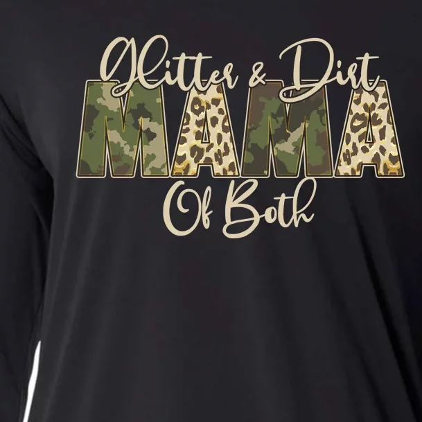 Glitter And Dirt Mama Of Both Mother's Day Cooling Performance Long Sleeve Crew