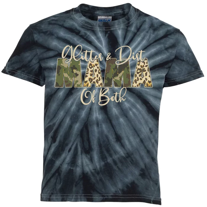 Glitter And Dirt Mama Of Both Mother's Day Kids Tie-Dye T-Shirt