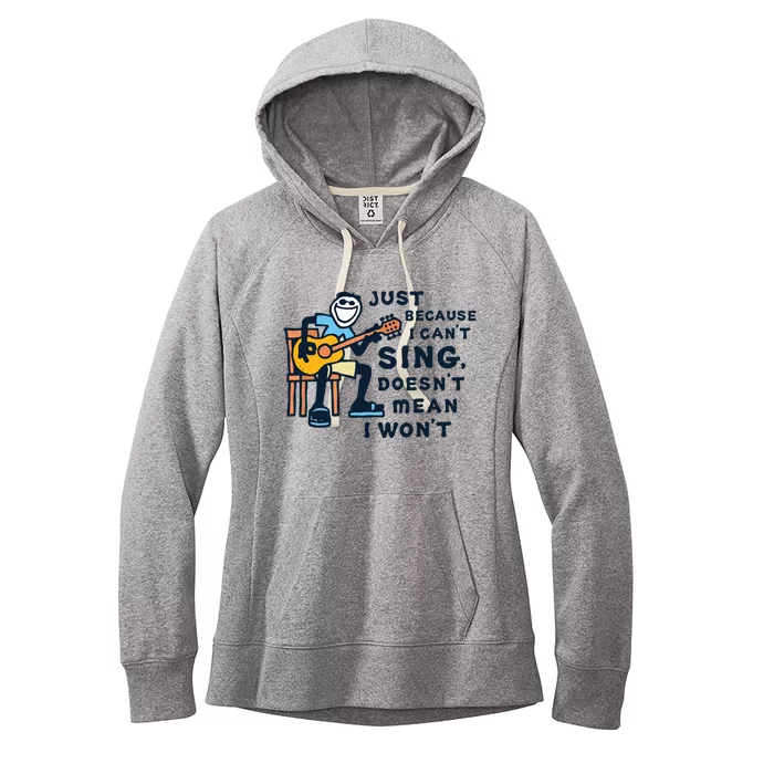 Guitar Lover Just Because I Cant Sing Women's Fleece Hoodie