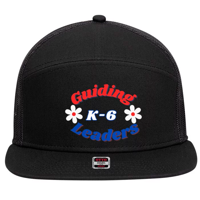 Guiding Leaders K6 School Counselor Young Leaders Daisies 7 Panel Mesh Trucker Snapback Hat