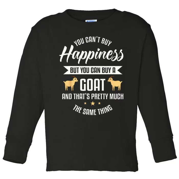 Goat Lover Livestock Farmer Breeder Toddler Long Sleeve Shirt