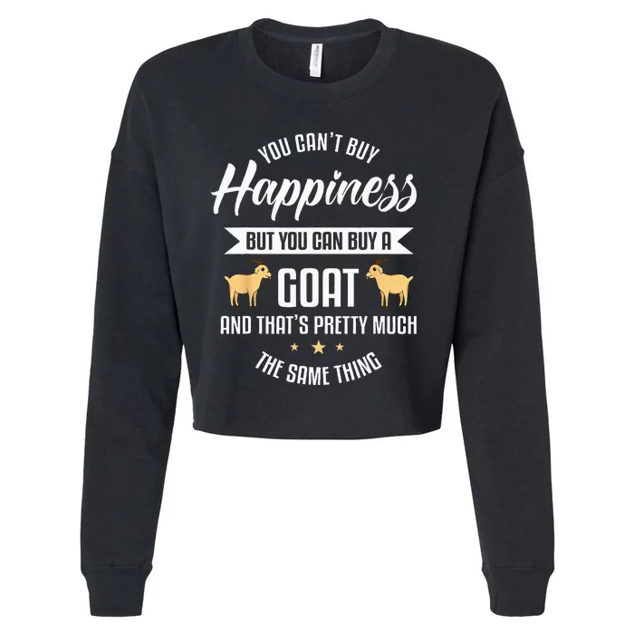 Goat Lover Livestock Farmer Breeder Cropped Pullover Crew