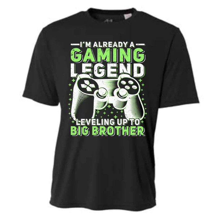 Gaming Legend Leveling Up To Big Brother Gamers Big Bro Gift Cooling Performance Crew T-Shirt