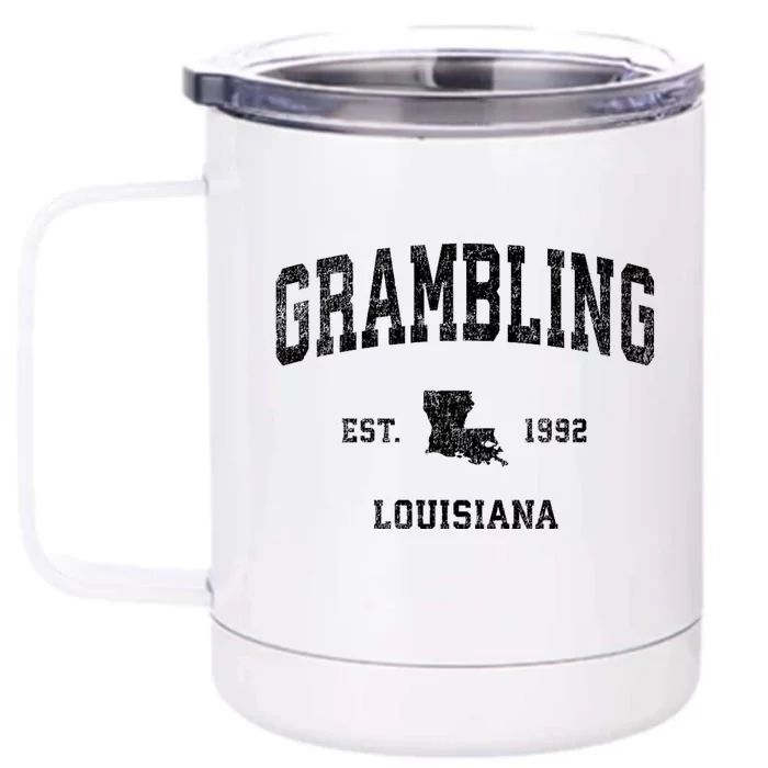 Grambling Louisiana La Vintage Sports Front & Back 12oz Stainless Steel Tumbler Cup