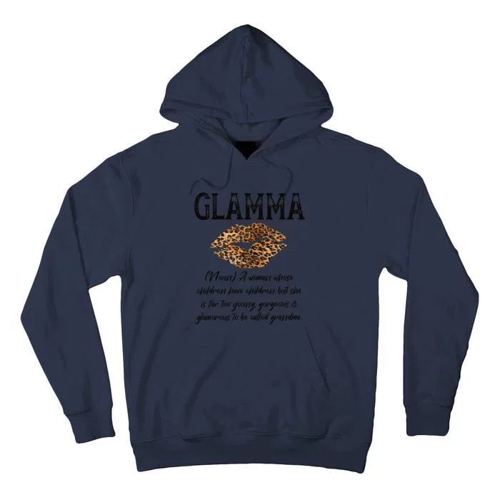 Glamma Leopard Lips Kiss GlamMa Description Mother's Day Tall Hoodie