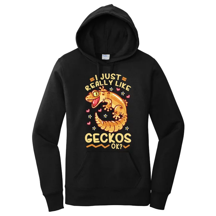 Gecko Lizard Leopard Geckos Terraristic Women's Pullover Hoodie