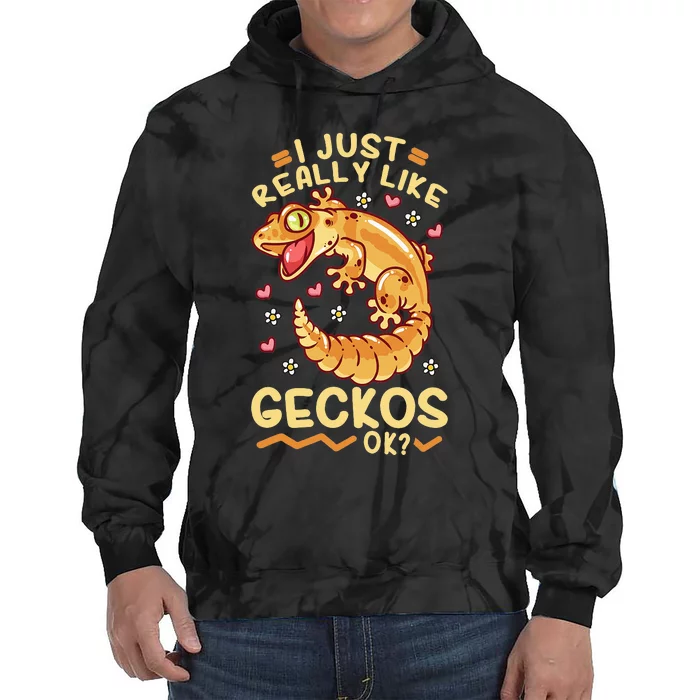 Gecko Lizard Leopard Geckos Terraristic Tie Dye Hoodie