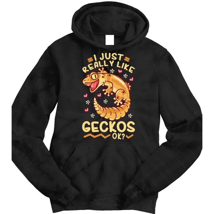 Gecko Lizard Leopard Geckos Terraristic Tie Dye Hoodie