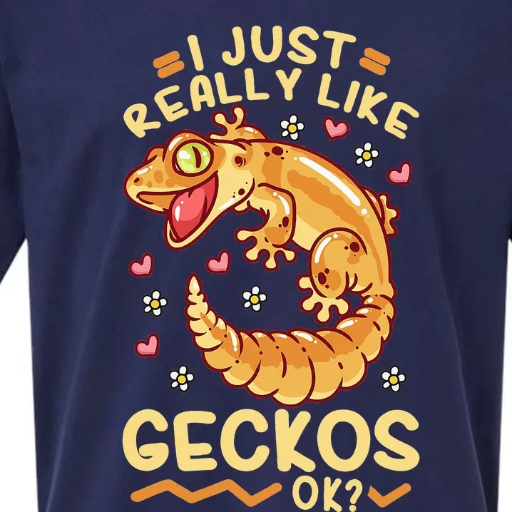 Gecko Lizard Leopard Geckos Terraristic Sueded Cloud Jersey T-Shirt