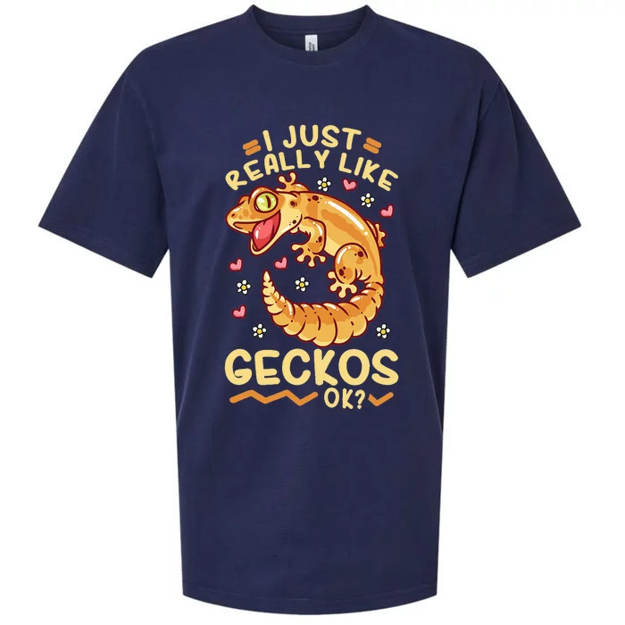 Gecko Lizard Leopard Geckos Terraristic Sueded Cloud Jersey T-Shirt