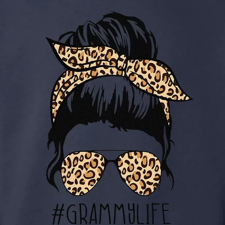 Grammy Life Leopard Messy Bun Funny Grammy Mother's Day Gift Toddler Hoodie