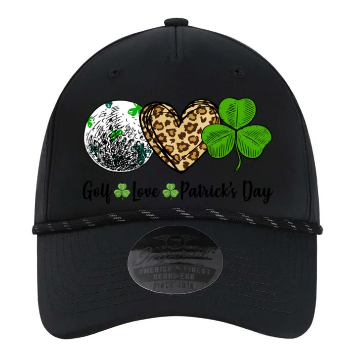 Golf Love Leopard Heart Shamrock St Patrick's Day Funny Gift Performance The Dyno Cap