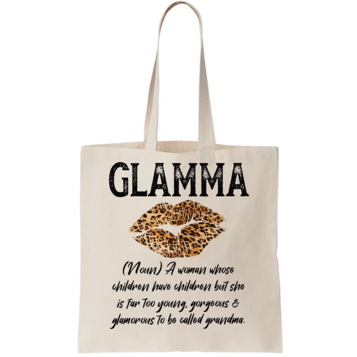 Glamma Leopard Lips Kiss GlamMa Description Mother's Day Tote Bag