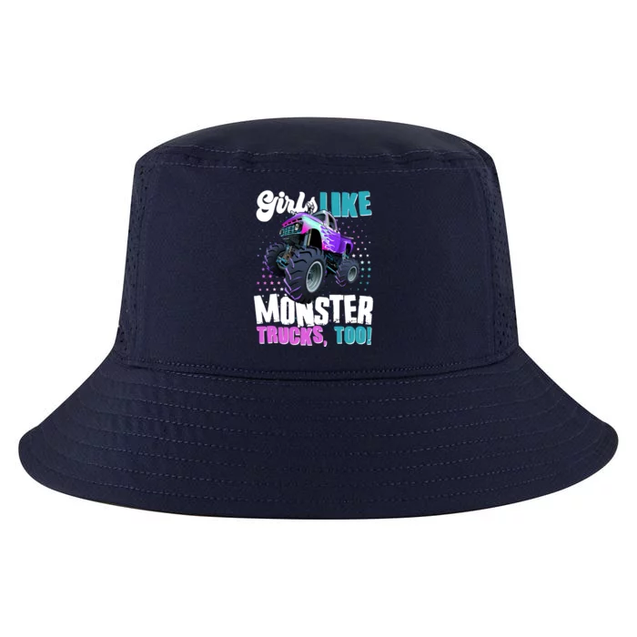 Girls Like Monster Trucks Too! Cool Comfort Performance Bucket Hat