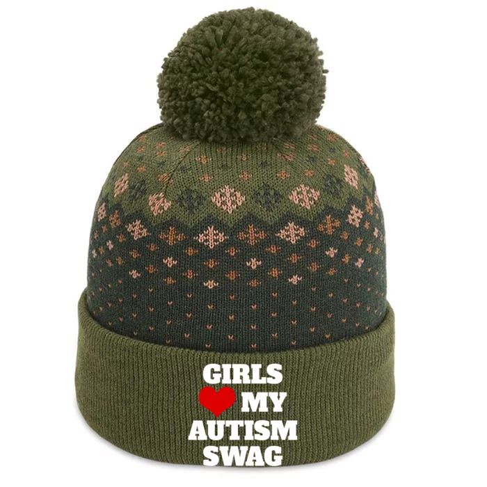 Girlss Love My Autism Swag Funny The Baniff Cuffed Pom Beanie