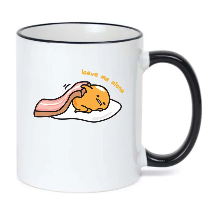 Gudetama Leave Me Alone Bacon Blanket Gift Black Color Changing Mug