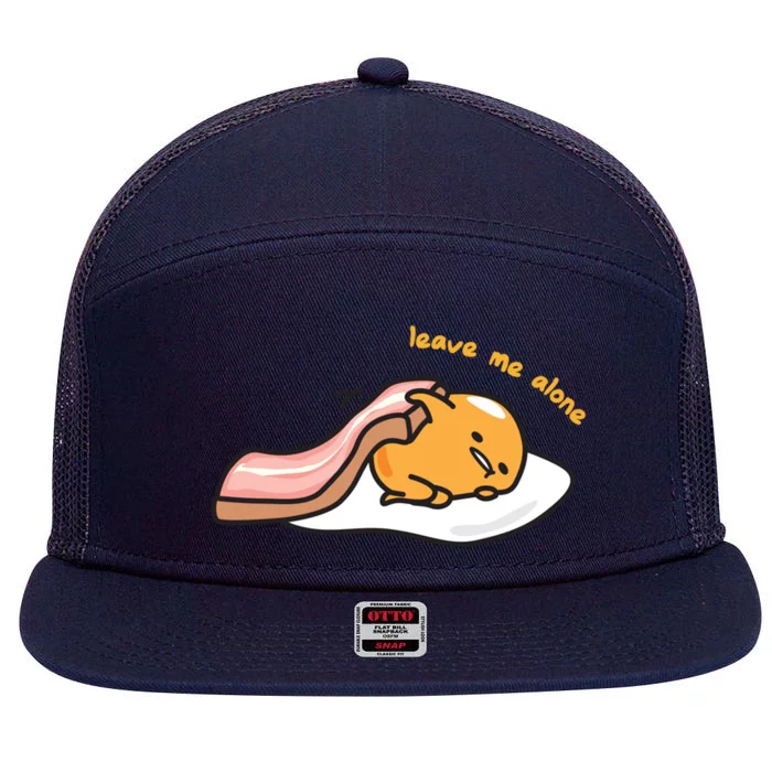 Gudetama Leave Me Alone Bacon Blanket Gift 7 Panel Mesh Trucker Snapback Hat