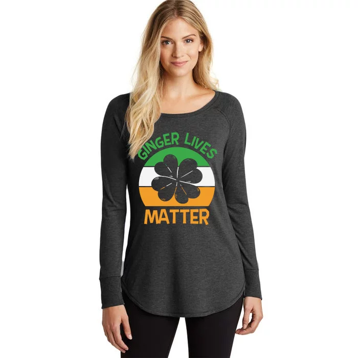 Ginger Lives Matter Funny St Patricks Day Women's Perfect Tri Tunic Long Sleeve Shirt