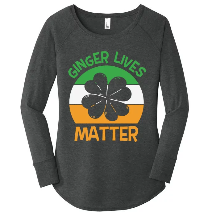 Ginger Lives Matter Funny St Patricks Day Women's Perfect Tri Tunic Long Sleeve Shirt