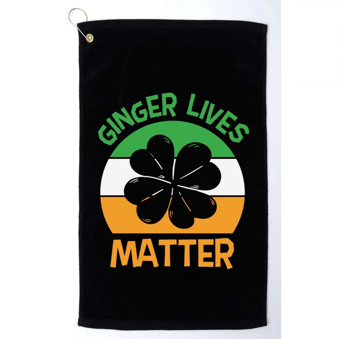 Ginger Lives Matter Funny St Patricks Day Platinum Collection Golf Towel