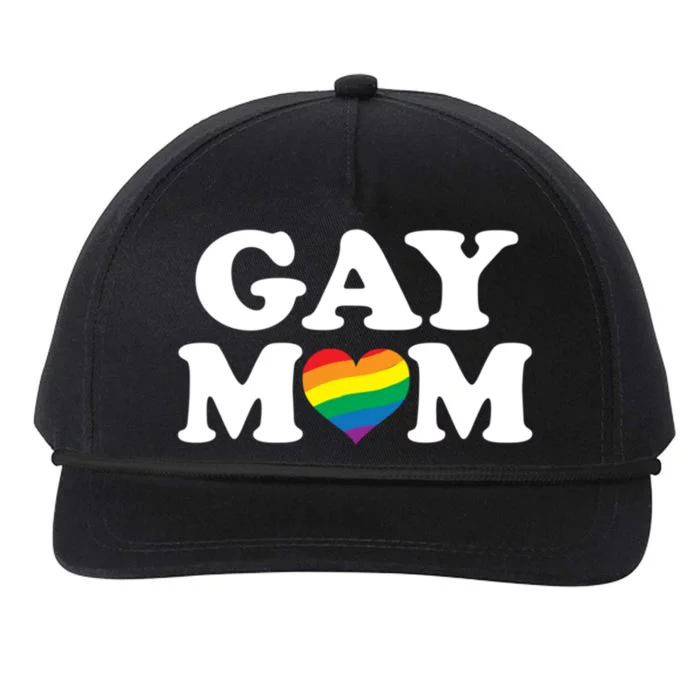 Gay Lesbian Mom Cute Fashion Rainbow Graphic Gift Snapback Five-Panel Rope Hat