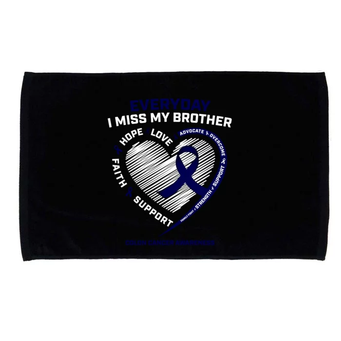 Gifts Loving Memory Gift Brother Colon Cancer Awareness Gift Microfiber Hand Towel