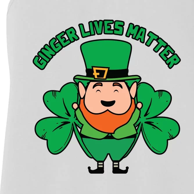 Ginger Lives Matter Funny St Patricks Day Women's Racerback Tank