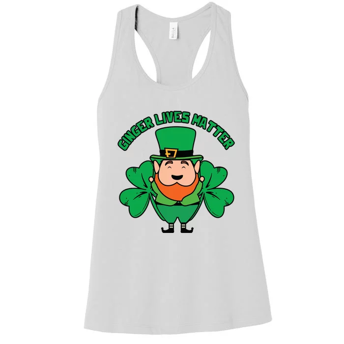 Ginger Lives Matter Funny St Patricks Day Women's Racerback Tank