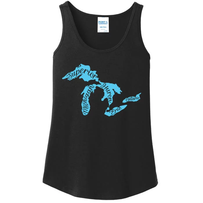 Great Lakes Michigan Detroit Michigan Great Lakes Ladies Essential Tank