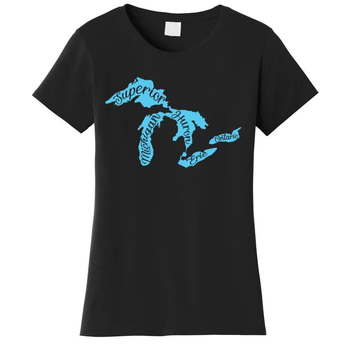 Great Lakes Michigan Detroit Michigan Great Lakes Women's T-Shirt