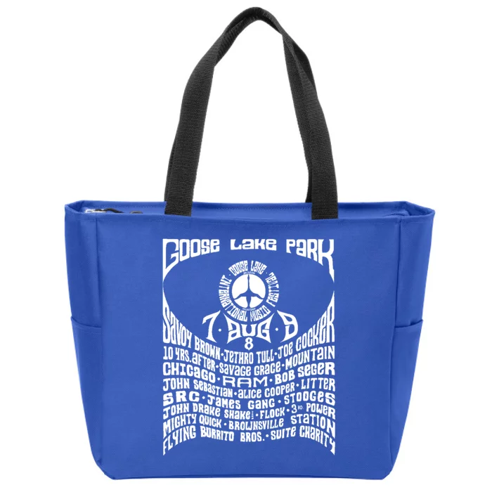 Goose Lake Music Festival Michigan 1970 Zip Tote Bag