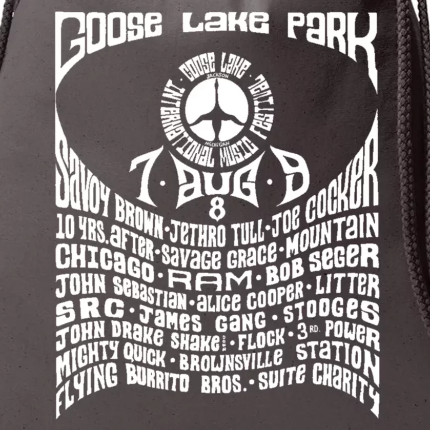 Goose Lake Music Festival Michigan 1970 Drawstring Bag