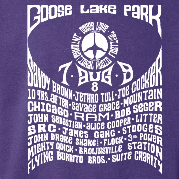 Goose Lake Music Festival Michigan 1970 Toddler Hoodie