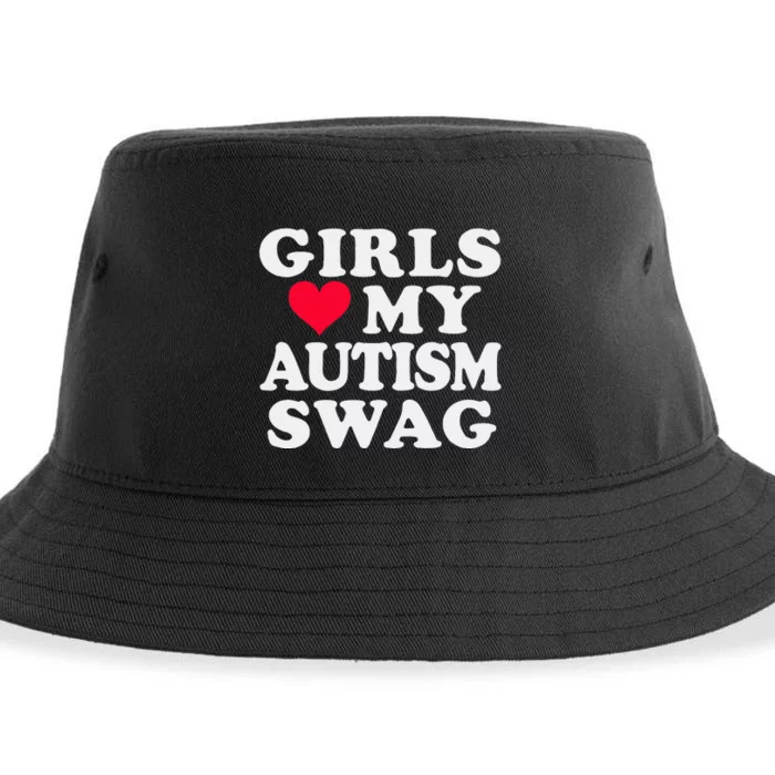 Girl Love My Autism Swag Funny Autistic Boy Awareness Sustainable Bucket Hat