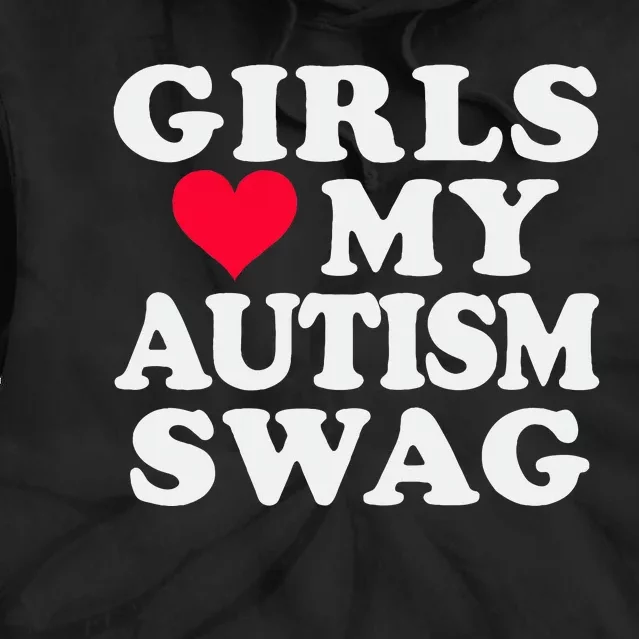 Girl Love My Autism Swag Funny Autistic Boy Awareness Tie Dye Hoodie